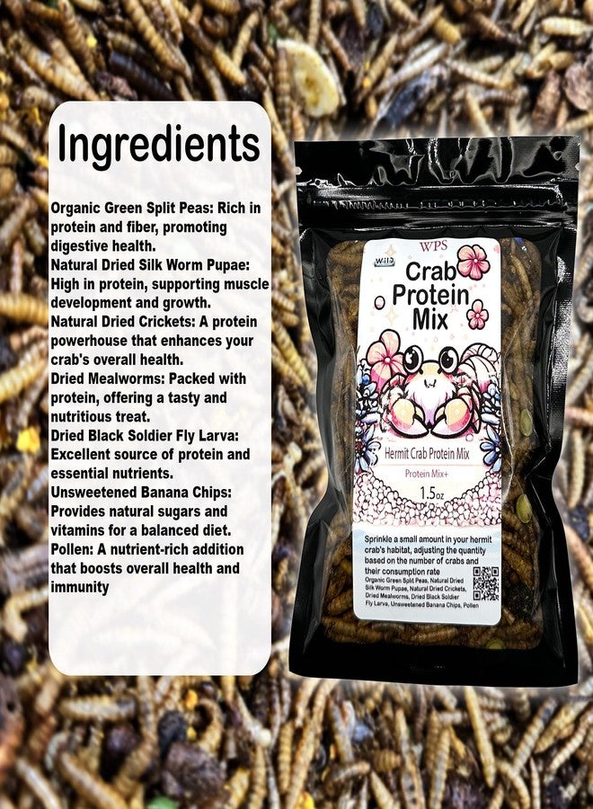 CTWPets Hermit Crab Food, Protein Mix, Pet Snack Treat for Proteins & Nutrients, Hermit Crab Protein Mix - Image 4